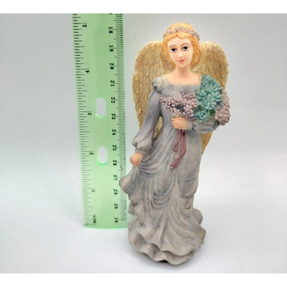 Angel Figure Holding Flower Bouquet by Abbey Press Religious Figurine Artistic - Picture 2 of 13